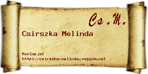 Csirszka Melinda névjegykártya